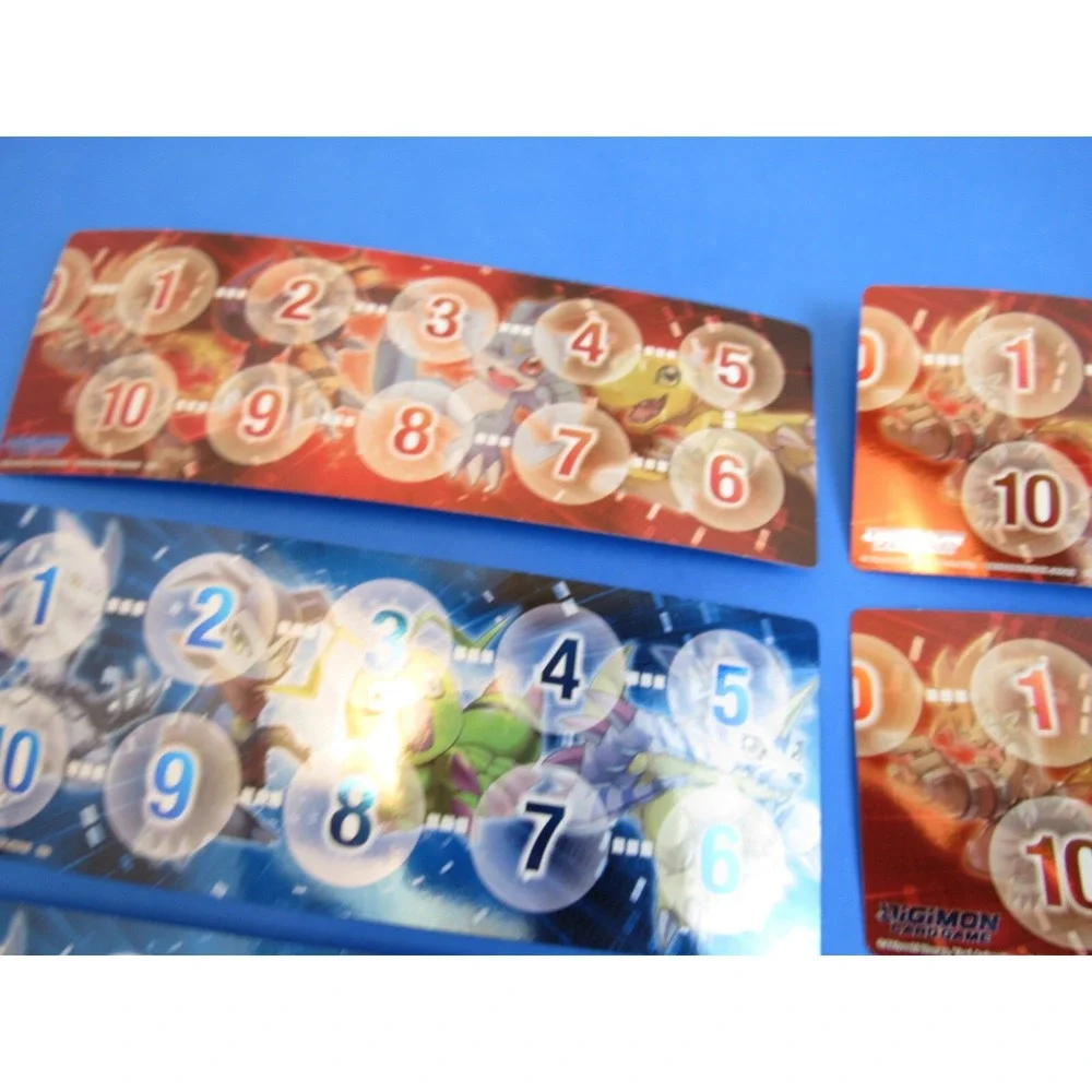 Digimon Memory Gauge Cards Set of 6 TCG CCG Red Blue Bandai Made in Japan